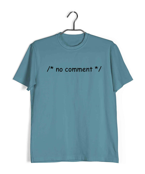 Coding COMMENT NO COMMENT Nerd Engineering Casual Graphic Printed T-Shirt for Men